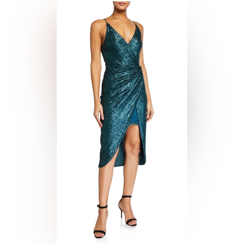 JONATHAN SIMKHAI size 2 sequin dress in hunter green. BRAND NEW w Tags